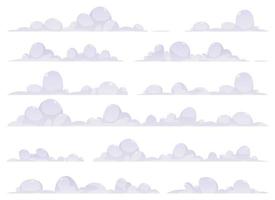 tecknad serie moln samling vektor illustration isolerat på vit bakgrund