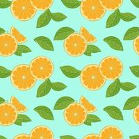Orange Obst Muster, Hand gezeichnet Färbung Gekritzel. vektor