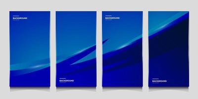 vektor abstrakt geometrisk och kurva minimalistisk lutning i blå och vit färg för sociala medier banner bakgrundsmall