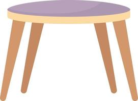 runden Holz Kaffee Tabelle halb eben Farbe Vektor Objekt