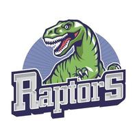 raptor maskot sport logotyp stil vektor