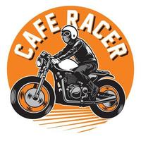 Kafé racer motorcykel bricka vektor