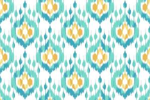 Ikat ethnisch nahtlos Muster Dekoration Design. aztekisch Stoff Teppich Boho Mandalas Textil- Hintergrund. Stammes- einheimisch Motiv Ornamente afrikanisch amerikanisch Volk traditionell Stickerei Vektor Hintergrund