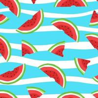 Wassermelone Scheiben Vektor Muster.