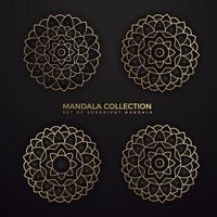 einstellen von dekorativ Blumen- Mandala Vektor Illustration, Arabisch indisch Motiv zum Innere Design