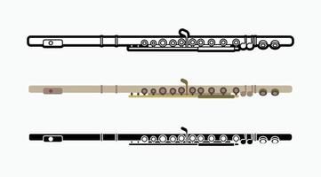 Musikinstrument für Flötenorchester vektor