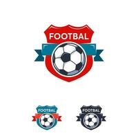 Fußball Sport Logo Designs Abzeichen Vektor Vorlage, professionelle Fußball Sport Abzeichen Logo
