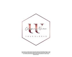 Initiale Brief uu feminin Logo Schönheit Monogramm und elegant Logo Design, Handschrift Logo von Initiale Unterschrift, Hochzeit, Mode, Blumen- und botanisch mit kreativ Vorlage vektor