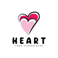 Herz Logo, Liebe Design, Valentinstag Tag Vektor, Liebe Herz Symbol, Illustration Vorlage vektor