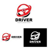 bil styrning logotyp, förare vektor, transport fordon design, reparera, underhåll, bil garage vektor