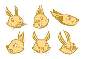 Kostenlose Kaninchen-Logo-Vektor vektor
