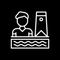 Bodyboarding-Vektor-Icon-Design vektor