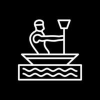 paddla kanot vektor ikon design