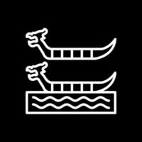 Drachenboot-Rennvektor-Icon-Design vektor