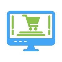 Online-Shopping-Vektor-Symbol vektor