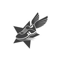 Laufschuhe Symbol Logo Vektor Illustration Design