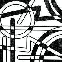 texturiert schwarz und Weiß kreisförmig geometrisch Linien Dekoration Vektor Hintergrund isoliert auf Platz Vorlage zum Sozial Medien Post, Startseite Titel, Papier und Schal Textil- Drucke, Poster.