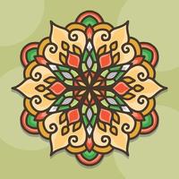 färgrik mandala bakgrund, dekorativ runda ornament, anti-stress mandala mönster. vektor