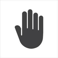 Hand Symbol. Hand Geste Symbol. Hand geometrisch Stil Symbol. Hand Zeichen Sprache Symbol. Vektor Illustration