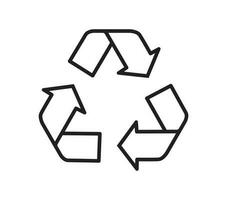 recyceln Symbol Linie Symbol isoliert Vektor Illustration