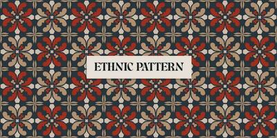 årgång traditionell dekorativ etnisk sömlös mönster. patchwork boho geometrisk prydnad för scrapbooking vektor