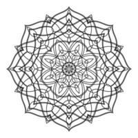 Hand gezeichnet kreisförmig Blumen- Mandala Muster zum Henna, mehndi, Tätowierung, Dekoration. dekorativ Ornament im ethnisch orientalisch Stil. Gliederung Gekritzel Hand zeichnen Vektor Anti-Stress