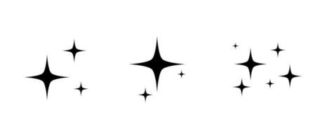 sauber Stern, funkelnd Symbol einstellen Sammlung Vektor im modisch Stil