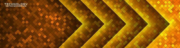 3d Gelb geometrisch abstrakt Hintergrund Überlappung Schicht auf dunkel Raum mit Rhombus Muster Dekoration. Grafik Design Element ausgeschnitten bewirken Stil Konzept zum Banner, Flyer, Karte, oder Broschüre Startseite vektor