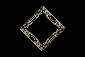 geometrisch golden Platz Ornament Rahmen Logo Symbol Illustration Vektor