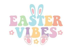Ostern Schwingungen, Ostern zitieren, Ostern Hase mit Ostern Eier vektor