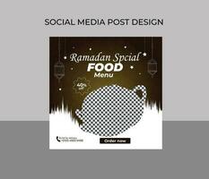 ramadan mat social media posta vektor