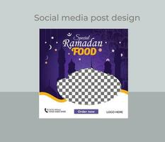 ramadan mat social media posta vektor