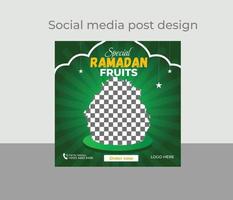 ramadan mat social media posta vektor