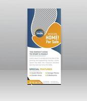 Immobilien-Roll-up-Banner vektor