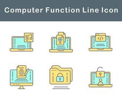 Computer Funktion Vektor Symbol einstellen