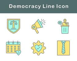 demokrati vektor ikon uppsättning