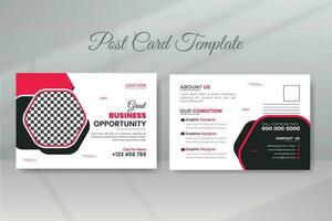 Business-Postkarten-Template-Design vektor