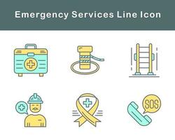 Notfall Dienstleistungen Vektor Symbol einstellen