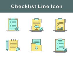 checklista vektor ikon uppsättning