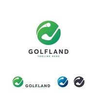 enkel golf logo design koncept vektor, golf club logotyp symbol vektor