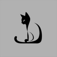 Katze Tier Design Vektor. Tier Katze Logo. einfach zu bearbeiten geschichtet Vektor Illustration.