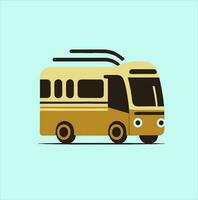 Bus Symbol Satz. Bus Vektor Symbol, Bus Transport Logo auf Gelb Hintergrund