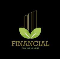 Finanzen Logo Vorlage minimalistisch Design. Vektor Illustrator