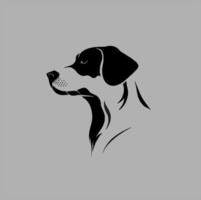 schwarz Silhouette Vektor Design von ein Hund isoliert auf Weiß Hintergrund