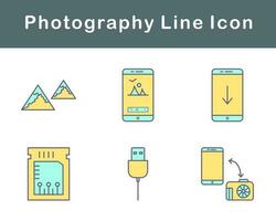 fotografi vektor ikon uppsättning