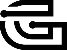 g logotyp och ikon vektor
