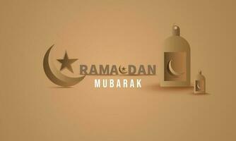 Ramadan kareem Gruß. islamisch Design, Gold Farbkarte, Ramadan Hintergrund vektor