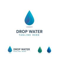 droppe vatten logotyp design koncept vektor, färsk näring logotyp mall vektor
