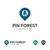 Pin Wald Logo Designs, Wald Reise Logo Vorlage vektor