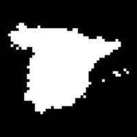 pixel Karta av Spanien. vektor illustration.